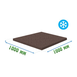 Резиновое покрытие 1000x1000x8мм для холодных помещений - Ice
