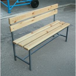 Скамейка со спинкой для раздевалок 2,0м